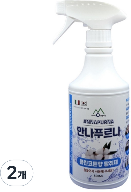 ANNAPURNA 클린코튼향 탈취제, 2개, 500ml