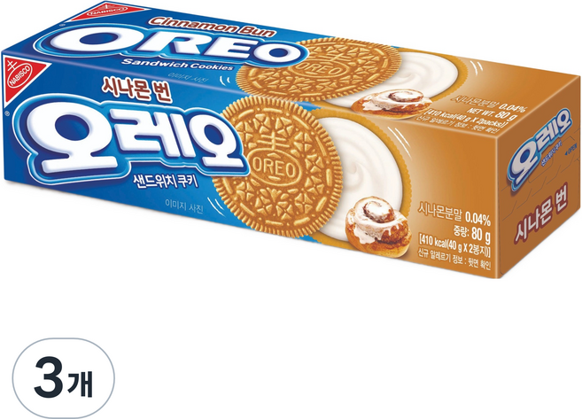 오레오 시나몬번, 3개, 80g