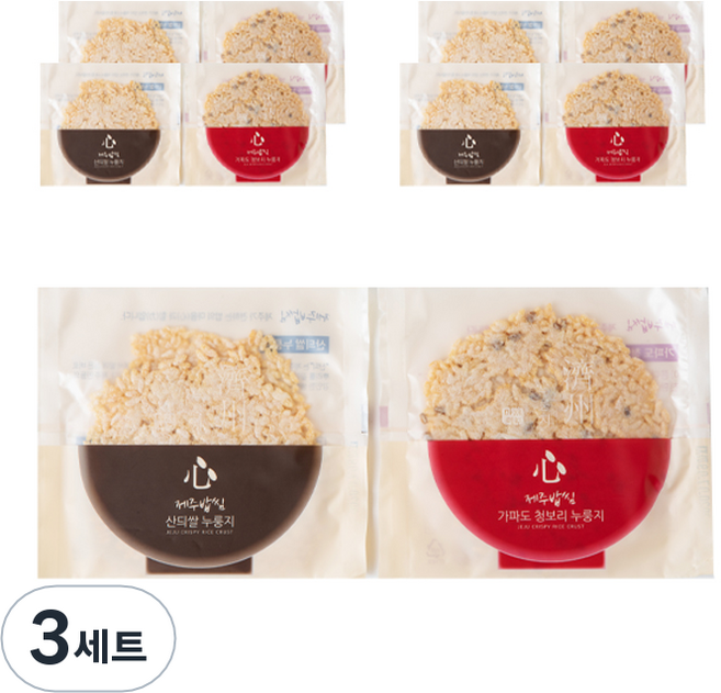 제주마미 제주밥씸 누룽지 청보리 18g x 5p + 산듸 18g x 5p 세트, 180g, 3개