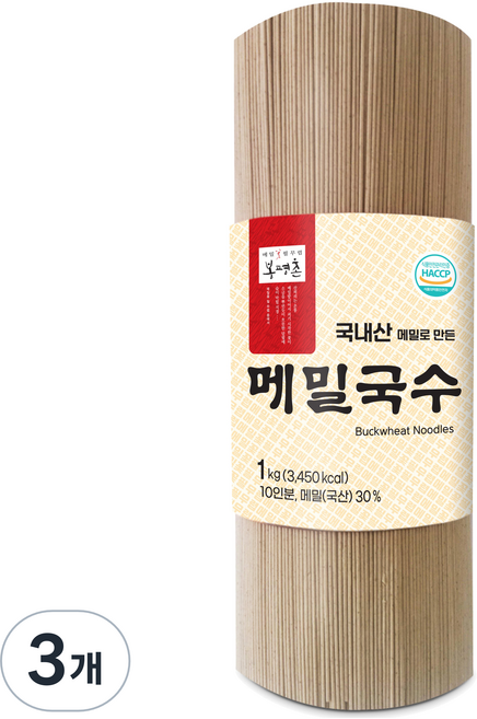 봉평촌 메밀국수 롤타입, 1kg, 3개