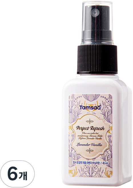탐사 토일렛 퍼퓸 라벤더 바닐라향, 45ml, 6개