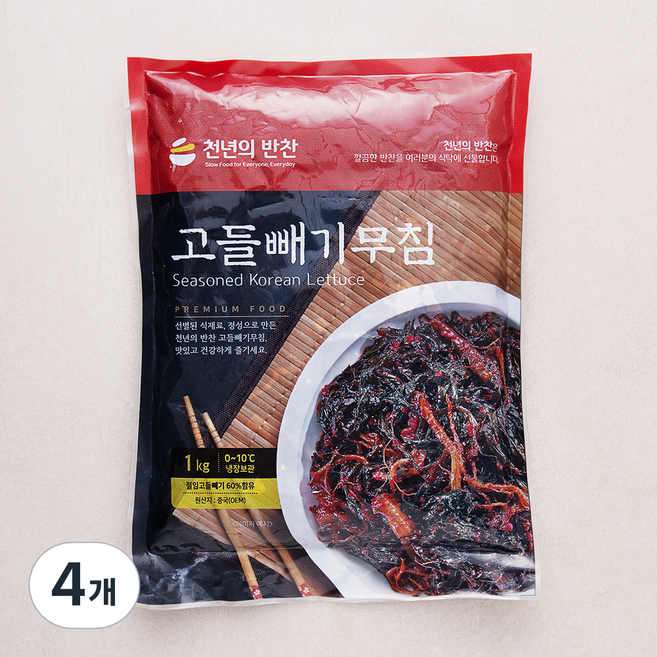 천년의반찬 고들빼기 무침, 1kg, 4개
