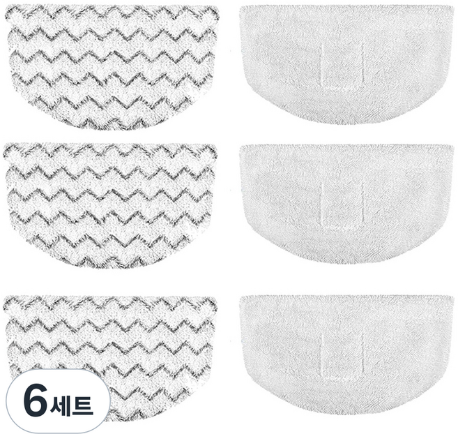 멋진공간 비쎌 스팀청소기 호환 슬림 디럭스 찌든때 + 일반형 물걸레 세트, 6세트