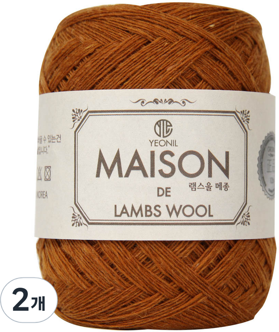 연일섬유 램스울 메종 뜨개실, 14캬라멜, 2개