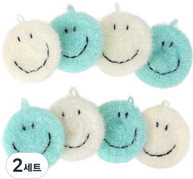코코 스마일 수세미 2종 x 4p 세트, 2세트