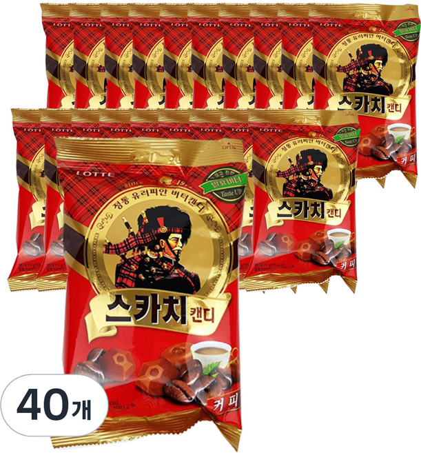 롯데웰푸드 스카치캔디 커피, 157g, 40개