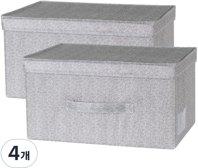 코멧 홈 서랍형 수납박스, 그레이, 4개
