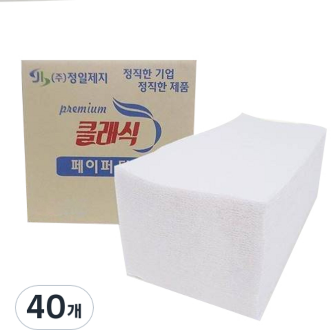 정일제지 클래식 페이퍼 타올, 100개입, 40개