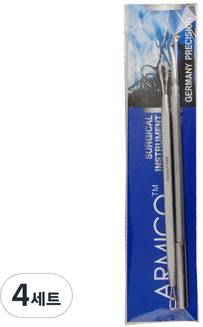 아미코 의료용 큐렛 여드름기 루프 + 창, 4세트