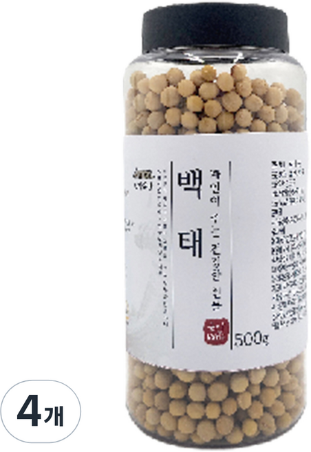 건강곡간 국내산 백태, 4개, 500g