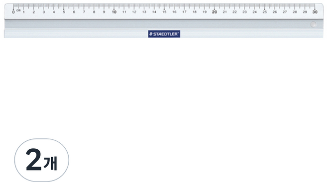 스테들러 알루미늄 자 563 30 30cm, 혼합 색상, 2개