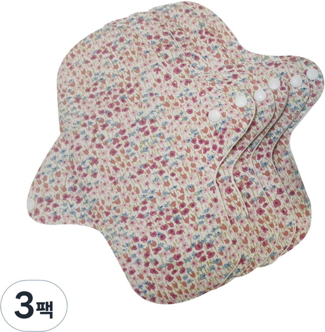 수미인 면 생리대 튤립핑크 팬티라이너, 19cm, 5개입, 3개