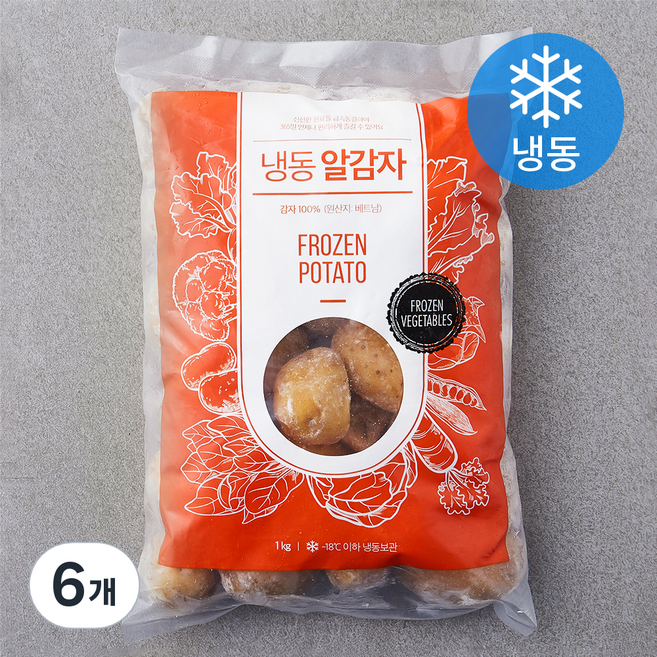 냉동 알감자 (냉동), 1kg, 6개