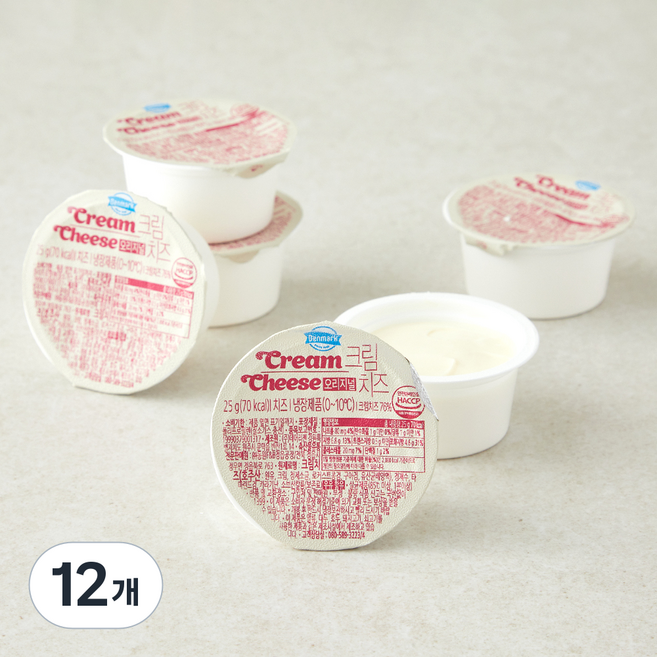 덴마크 오리지널 크림치즈, 25g, 12개, 1개입