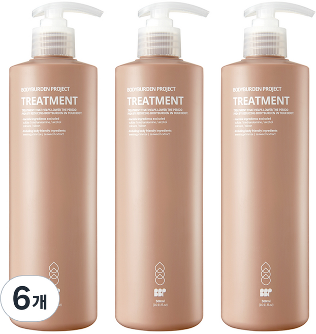 바디버든프로젝트 트리트먼트 로즈마리향, 6개, 500ml