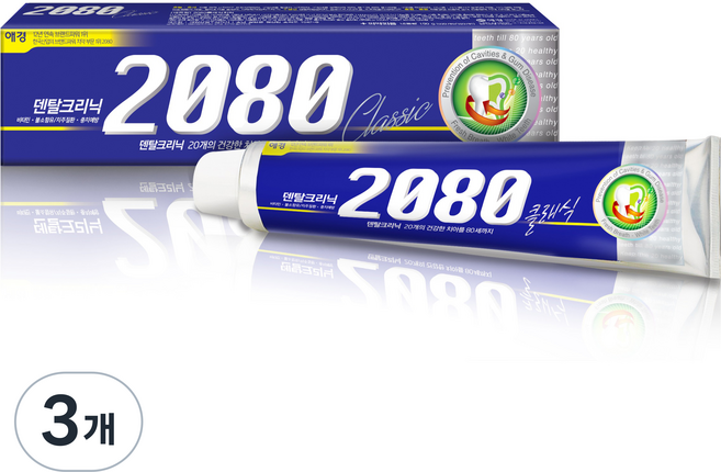 2080 클래식 치약, 200g, 1개입, 3개