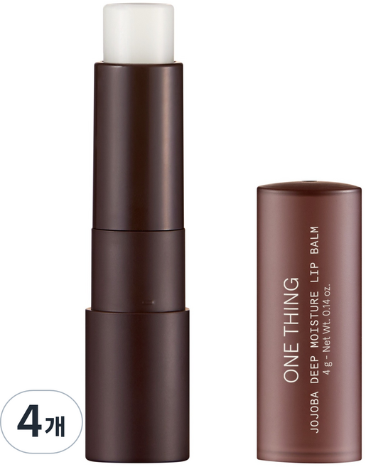 원씽 호호바 딥 모이스처 립밤, 4g, 4개, 무향
