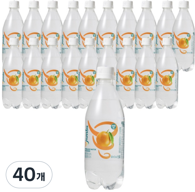 잠바주스 스파클링 워터 만다린, 40개, 500ml