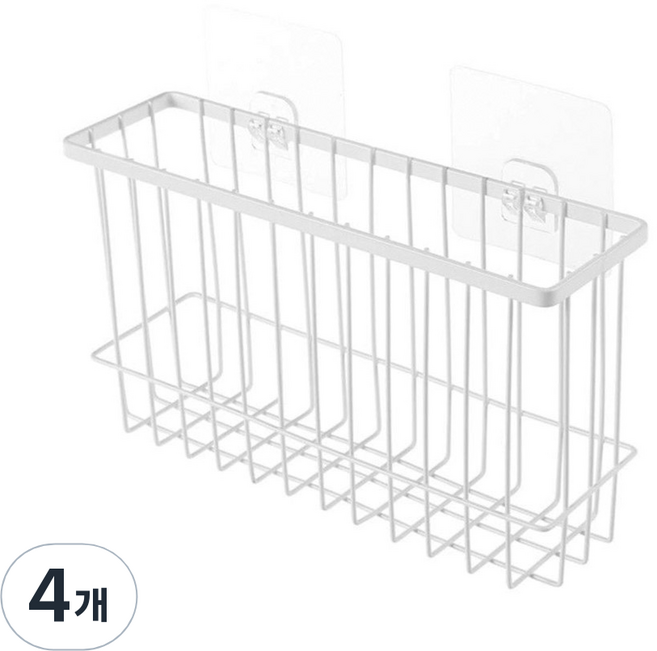 모나코올리브 무타공 트릴 바스켓, 화이트, 4개