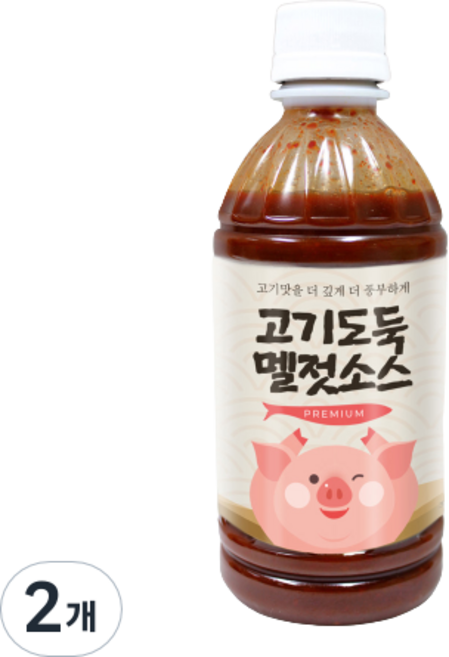 고기도둑 멜젓소스 프리미엄, 360g, 2개