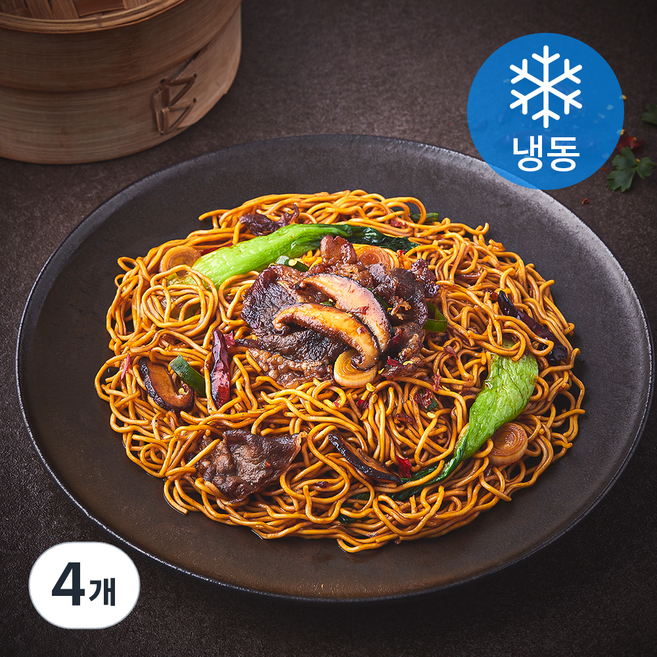 쿡솜씨 티엔미미 우삼겹차우면(냉동), 230g, 4개