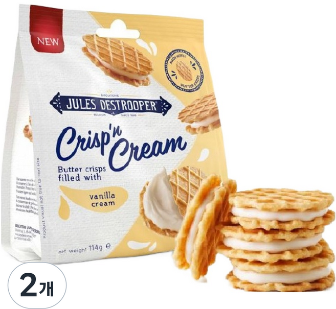 쥴스데스트루퍼 크리스프앤크림 바닐라, 2개, 114g