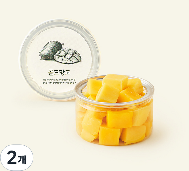 컷팅 골드망고, 200g, 2개