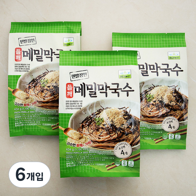 칠갑농산 들깨 메밀막국수, 434g, 6개입