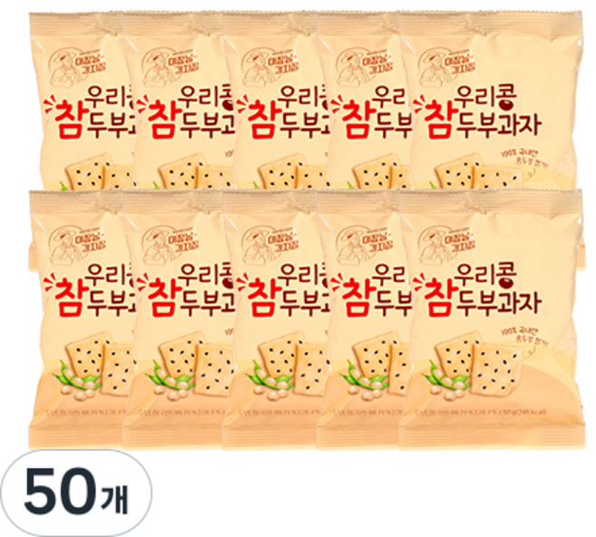 이장님과자점 우리콩 참 두부과자, 50g, 50개