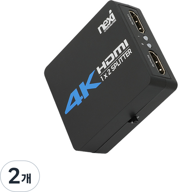 넥시 HDMI 1:2 유전원 분배기 NX-4K0102SPM NX1009, 2개