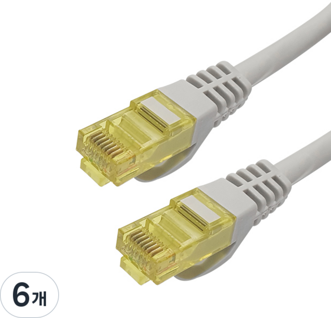 LAN Star Cat.6A(Cat.7) UTP 網路線 LSP-7UTP-3M, 混合色, 6個, 3m