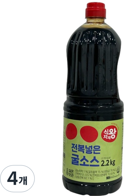 식자재왕 전복넣은 굴소스, 2.2kg, 4개