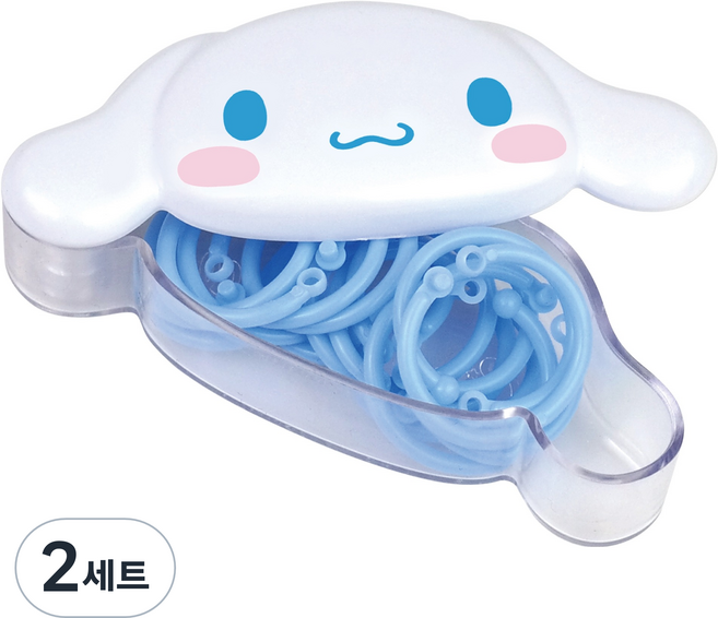 바이하츠 시나모롤 플라스틱 카드링 중 15개입 세트, 24mm, 2세트