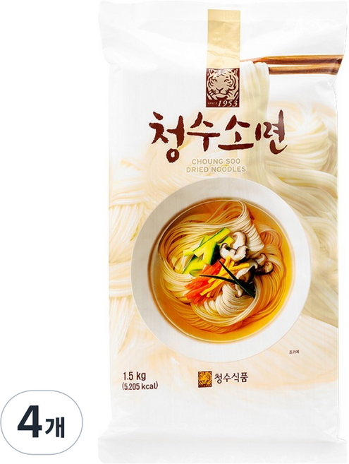 청수식품 소면 포장, 1.5kg, 4개
