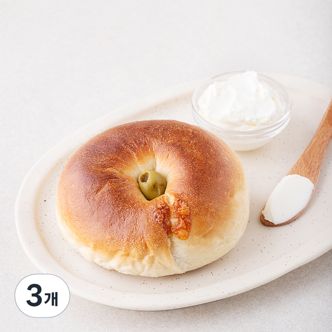 훕훕베이글 올리브치즈 베이글, 150g, 1개입, 3개