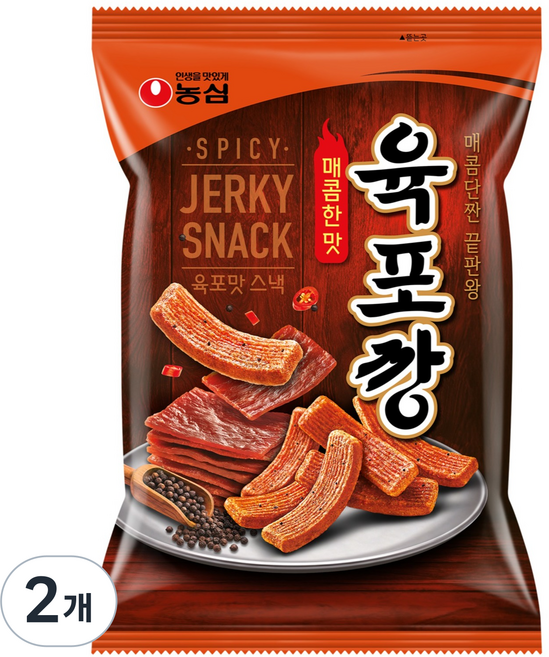 3위 - 농심 육포깡 매콤한맛, 90g, 2개