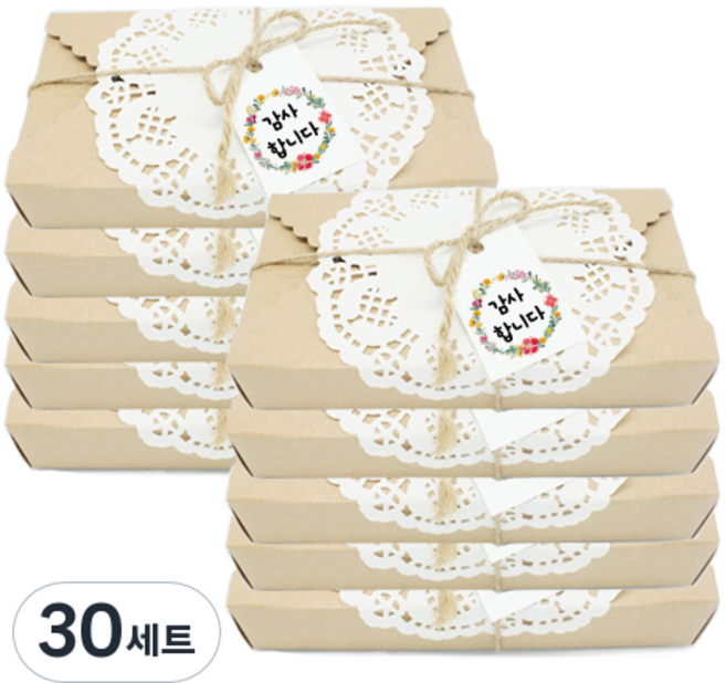 룰루데이 자연유래비누 랜덤발송 2p + 선물상자 세트, 75g, 30세트