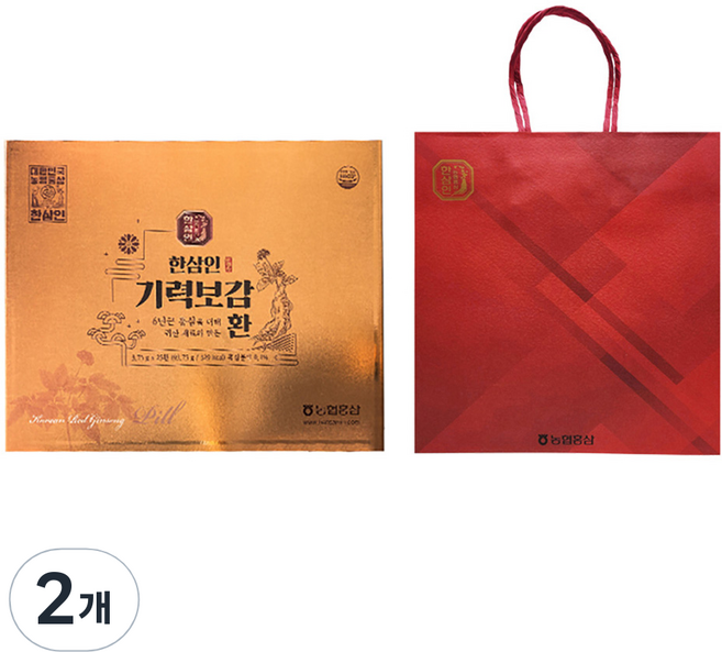한삼인 기력보감 환 + 쇼핑백, 25회분, 2개