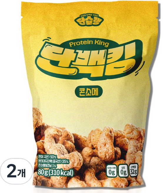 단슐랭 단백킹 단백질 과자 콘소메, 80g, 2개