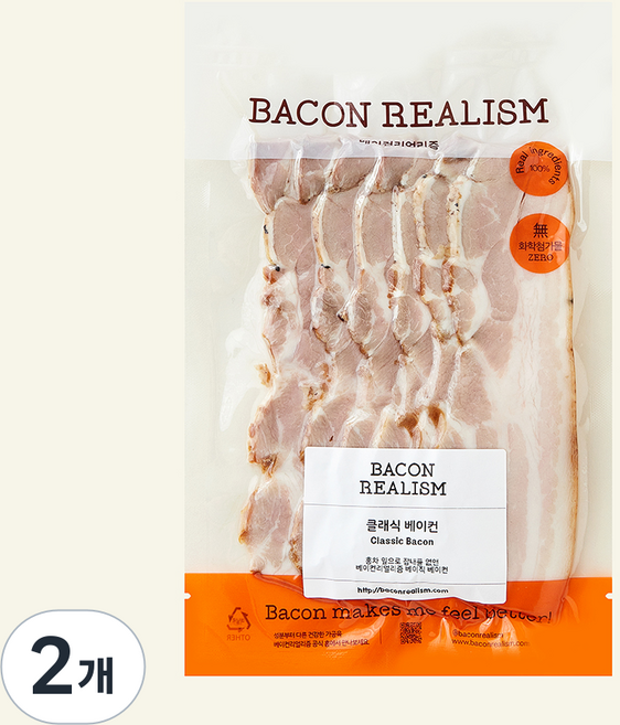 베이컨리얼리즘 클래식 베이컨, 200g, 2개