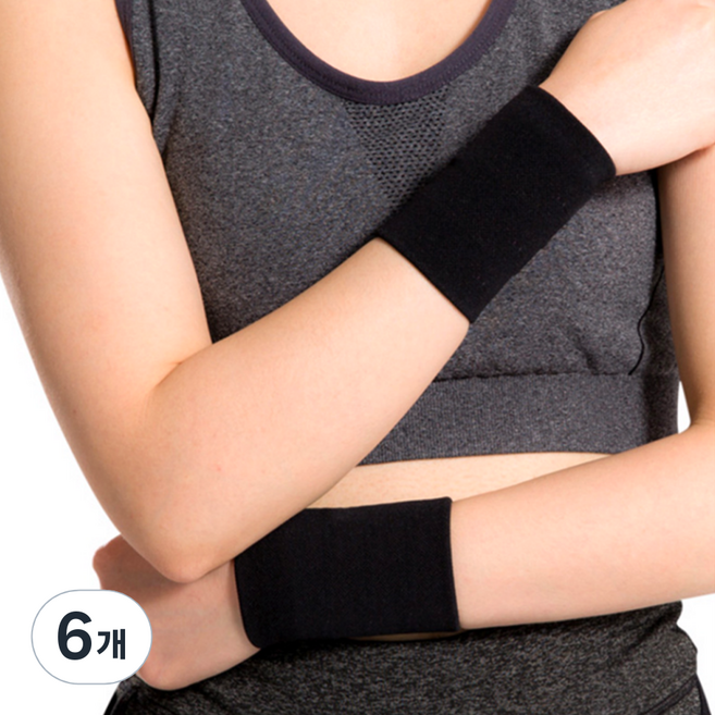 홈멧 손목 압박용 밴드 블랙 2p, 6개