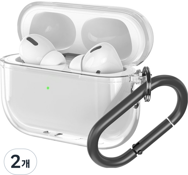 LIAMONT AirPods TPU 透明全包覆保護殼, 2個, 透明, AirPods Pro 3