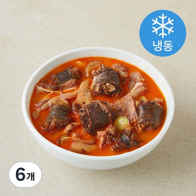 대야할매 얼큰 전통 순대 국밥 (냉동), 175g, 6개