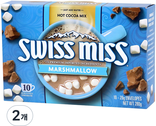 SWISS MISS 棉花糖可可粉, 28g, 10包, 2盒