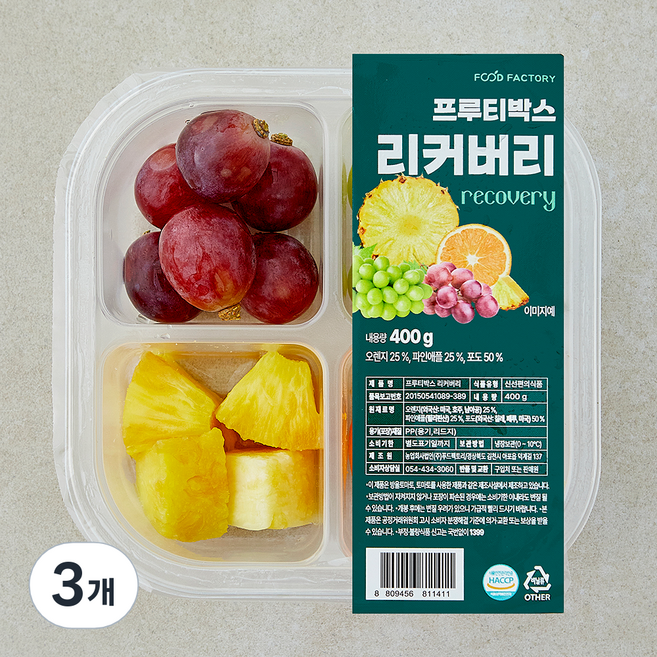 푸드팩토리 프루티박스 리커버리, 3개, 400g
