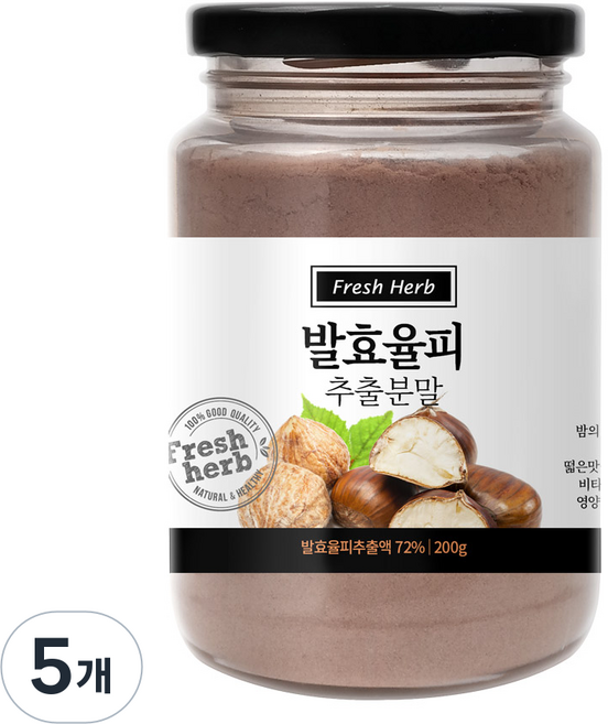 신선약초 발효율피 추출분말, 5개, 200g