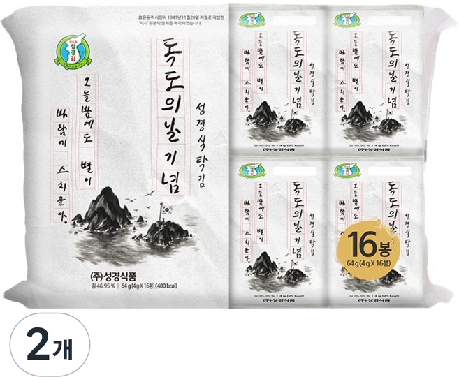 지도표성경 독도의 날 기념 재래 식탁김 16p, 64g, 2개