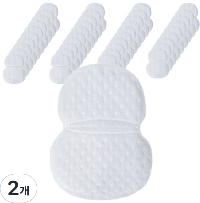 일상나눔 다용도 일회용 모자 셔츠 땀 흡수 패드 스티커 겨드랑이형 화이트 11 x 9.5 cm 40p, 2개