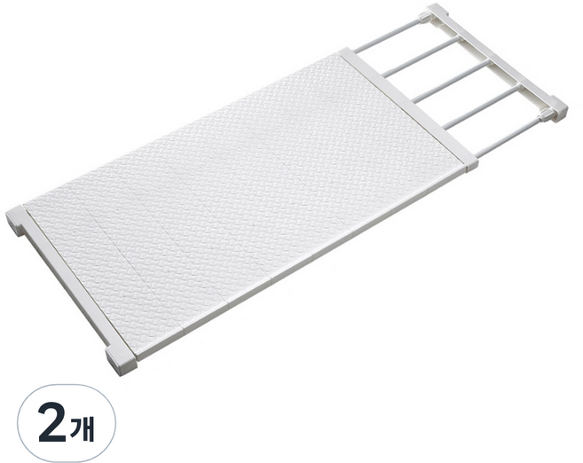 모나코올리브 프라임 폭조절 압축선반, 화이트, 2개