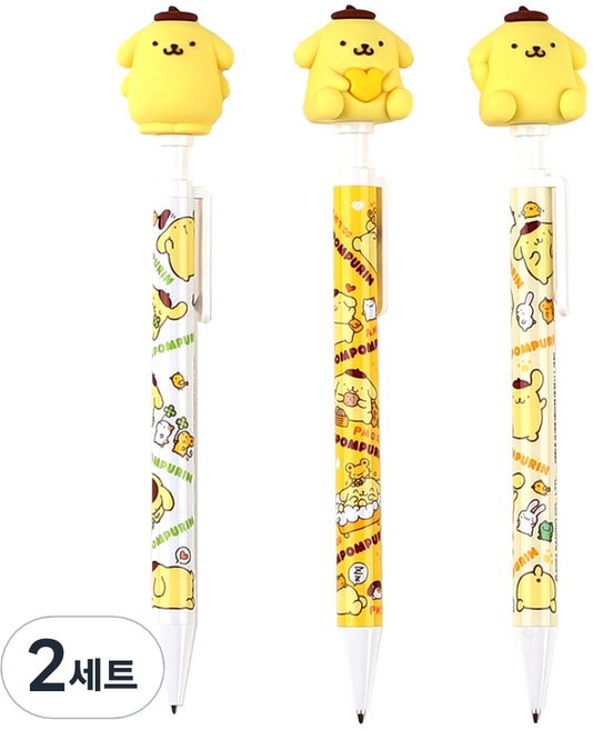 三麗鷗角色公仔自動鉛筆 布丁狗 3件組, 0.5mm, 2套
